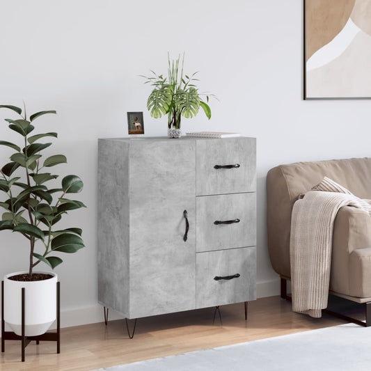 Sideboard Betongrau 69,5x34x90 cm Holzwerkstoff - Pazzar.ch