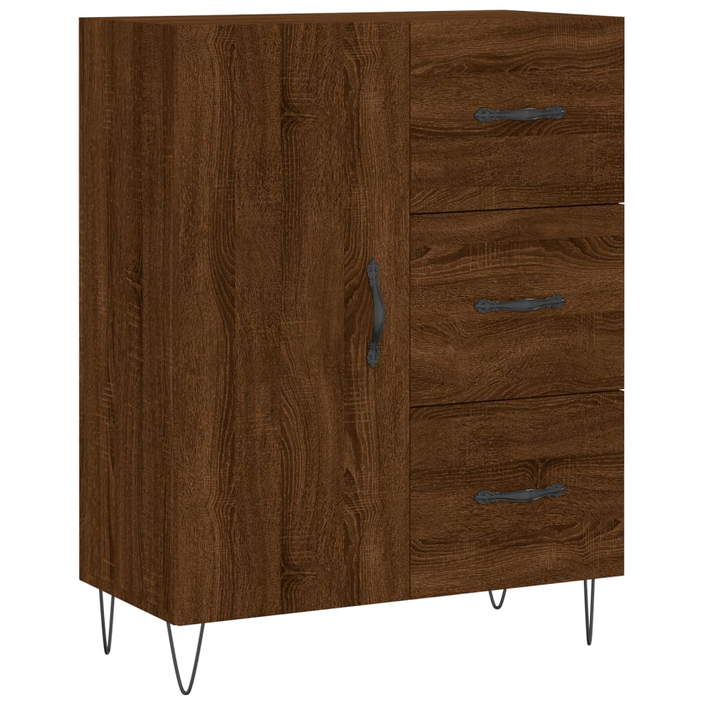 Sideboard Braun Eichen-Optik 69,5x34x90 cm Holzwerkstoff - Pazzar.ch