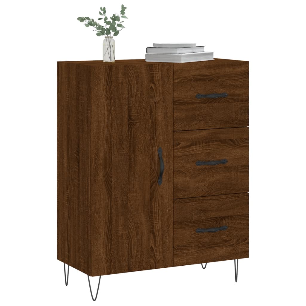 Sideboard Braun Eichen-Optik 69,5x34x90 cm Holzwerkstoff - Pazzar.ch