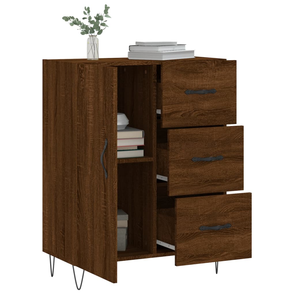 Sideboard Braun Eichen-Optik 69,5x34x90 cm Holzwerkstoff - Pazzar.ch