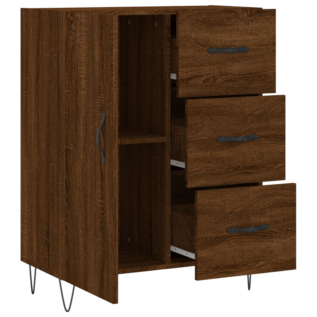 Sideboard Braun Eichen-Optik 69,5x34x90 cm Holzwerkstoff - Pazzar.ch