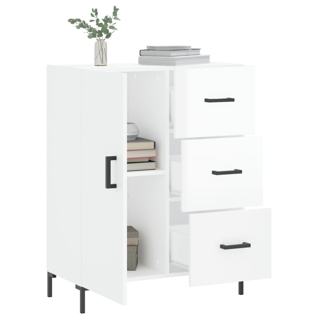 Sideboard Hochglanz-Weiß 69,5x34x90 cm Holzwerkstoff - Pazzar.ch