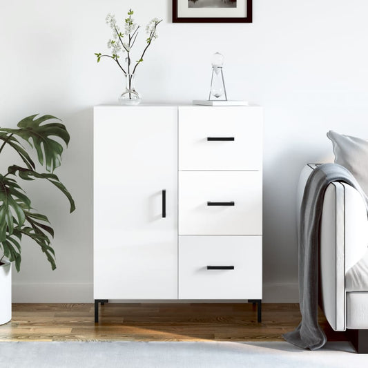 Sideboard Hochglanz-Weiß 69,5x34x90 cm Holzwerkstoff - Pazzar.ch