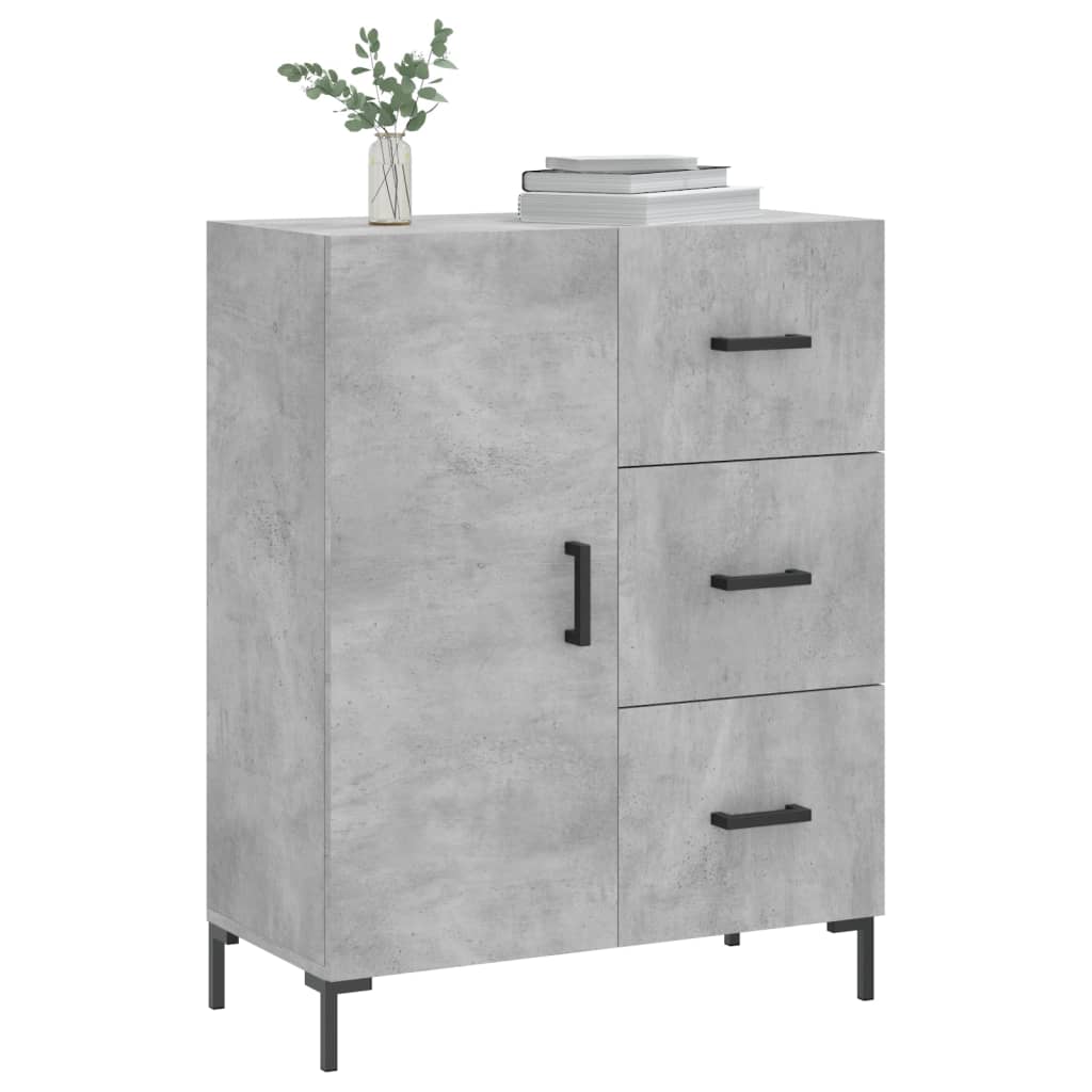 Sideboard Betongrau 69,5x34x90 cm Holzwerkstoff - Pazzar.ch
