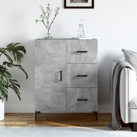 Sideboard Betongrau 69,5x34x90 cm Holzwerkstoff - Pazzar.ch