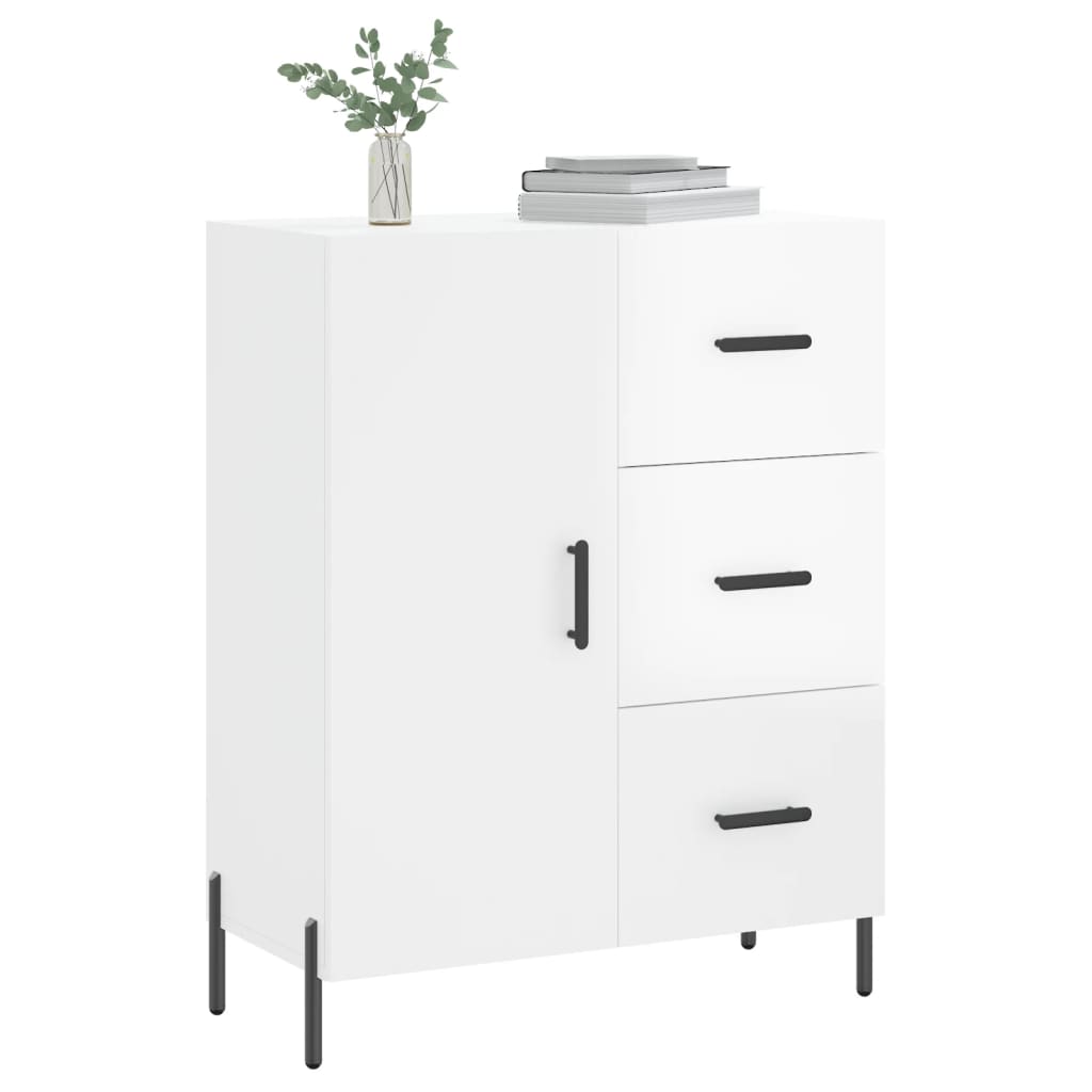 Sideboard Hochglanz-Weiß 69,5x34x90 cm Holzwerkstoff - Pazzar.ch