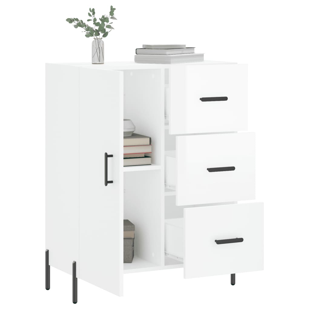 Sideboard Hochglanz-Weiß 69,5x34x90 cm Holzwerkstoff - Pazzar.ch
