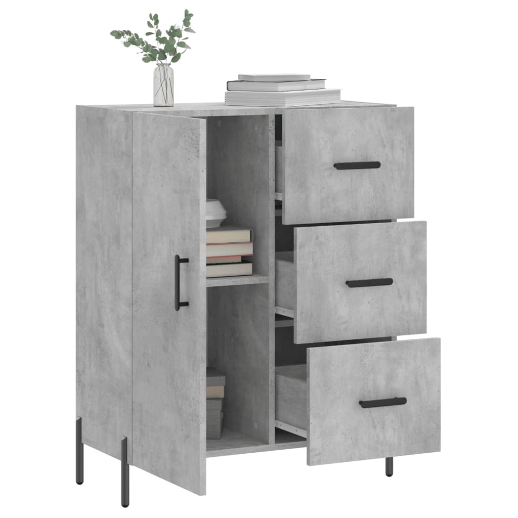 Sideboard Betongrau 69,5x34x90 cm Holzwerkstoff - Pazzar.ch