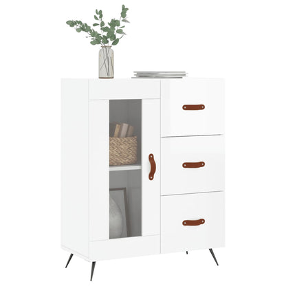 Sideboard Hochglanz-Weiß 69,5x34x90 cm Holzwerkstoff - Pazzar.ch