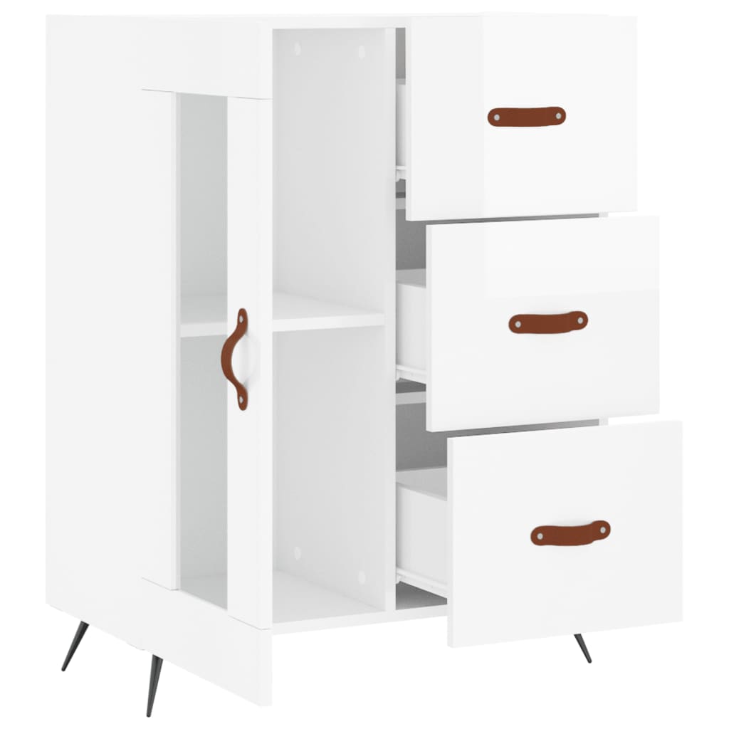 Sideboard Hochglanz-Weiß 69,5x34x90 cm Holzwerkstoff - Pazzar.ch