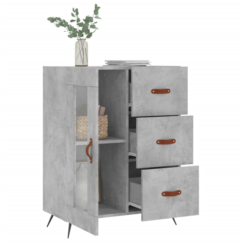 Sideboard Betongrau 69,5x34x90 cm Holzwerkstoff - Pazzar.ch