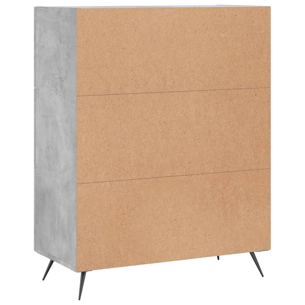 Sideboard Betongrau 69,5x34x90 cm Holzwerkstoff - Pazzar.ch