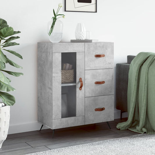 Sideboard Betongrau 69,5x34x90 cm Holzwerkstoff - Pazzar.ch