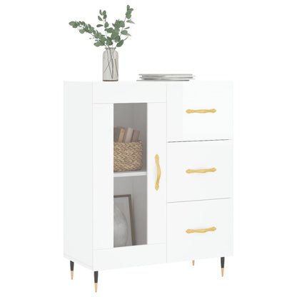 Sideboard Hochglanz-Weiß 69,5x34x90 cm Holzwerkstoff - Pazzar.ch
