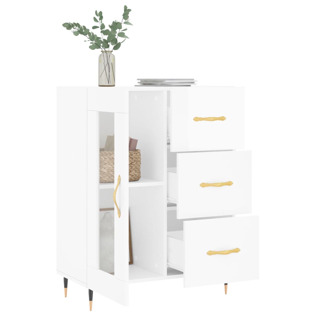 Sideboard Hochglanz-Weiß 69,5x34x90 cm Holzwerkstoff - Pazzar.ch