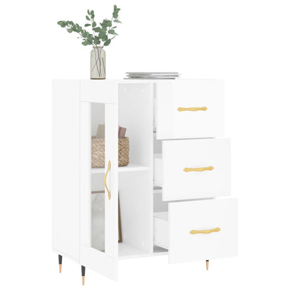 Sideboard Hochglanz-Weiß 69,5x34x90 cm Holzwerkstoff - Pazzar.ch