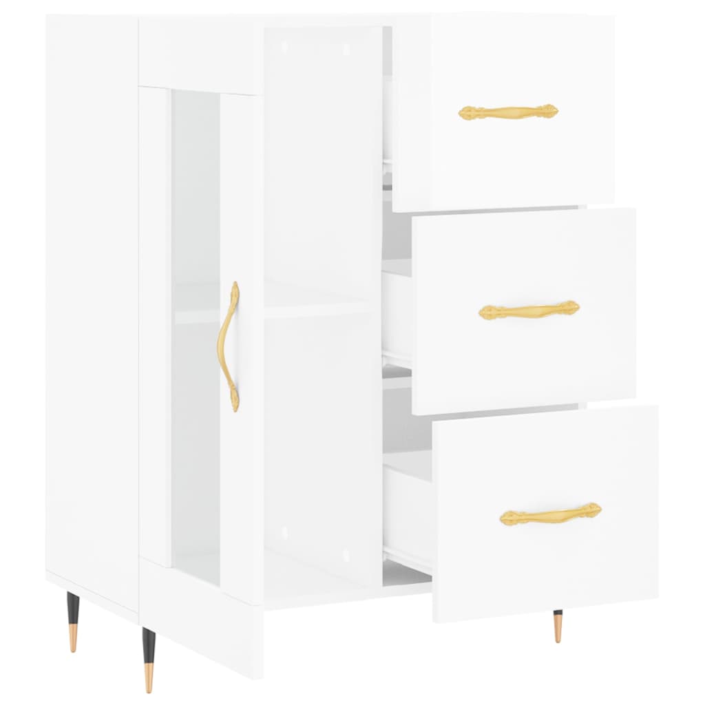 Sideboard Hochglanz-Weiß 69,5x34x90 cm Holzwerkstoff - Pazzar.ch