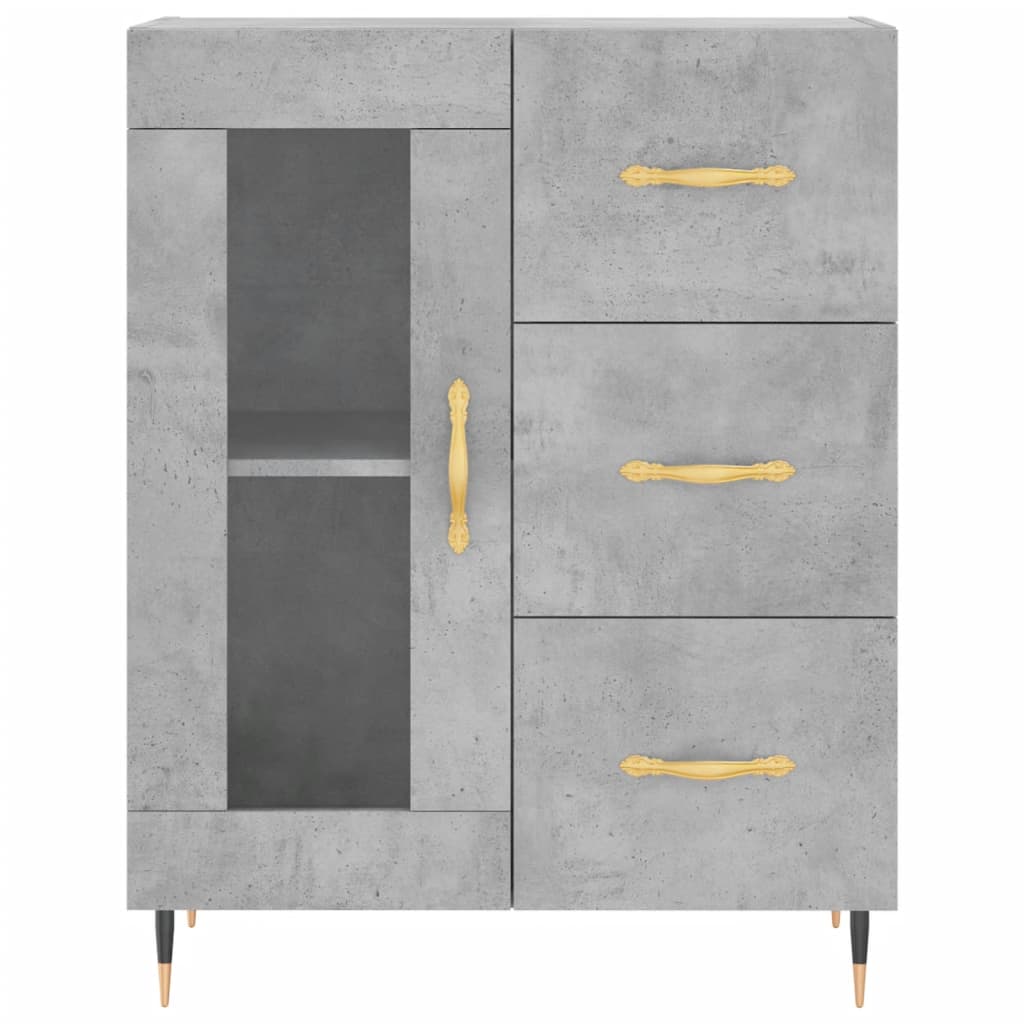 Sideboard Betongrau 69,5x34x90 cm Holzwerkstoff - Pazzar.ch
