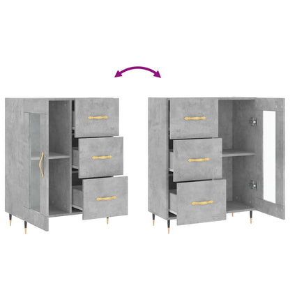 Sideboard Betongrau 69,5x34x90 cm Holzwerkstoff - Pazzar.ch