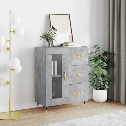 Sideboard Betongrau 69,5x34x90 cm Holzwerkstoff - Pazzar.ch