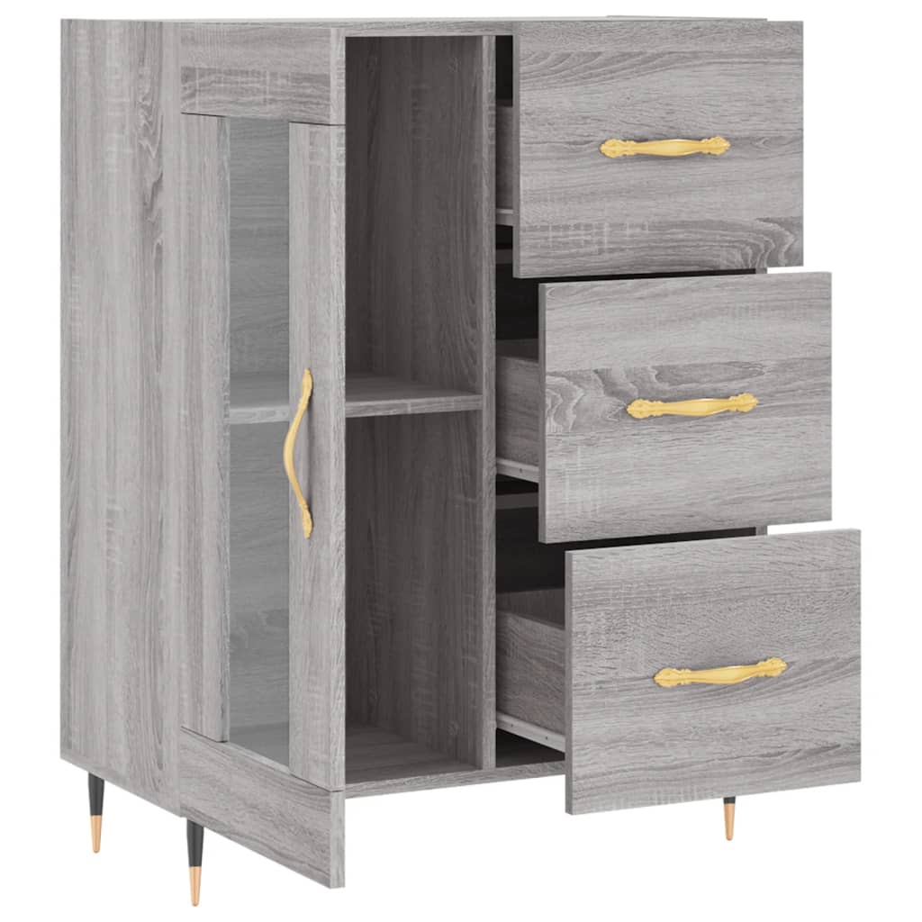 Sideboard Grau Sonoma 69,5x34x90 cm Holzwerkstoff - Pazzar.ch