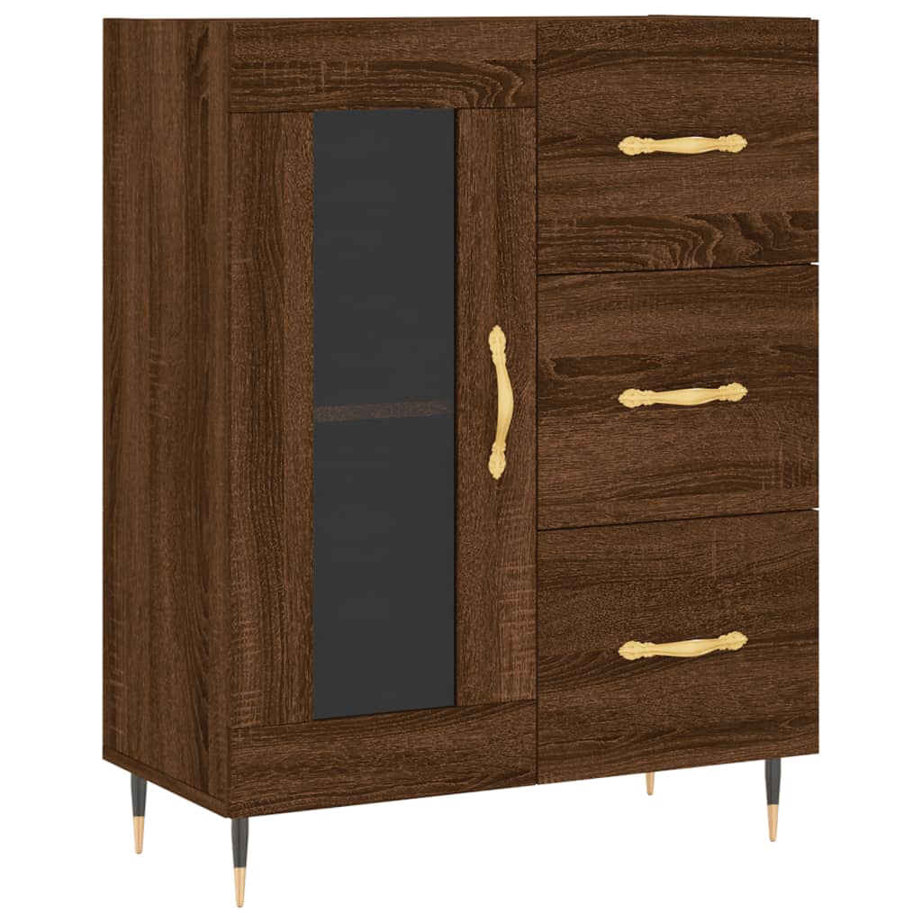 Sideboard Braun Eichen-Optik 69,5x34x90 cm Holzwerkstoff - Pazzar.ch