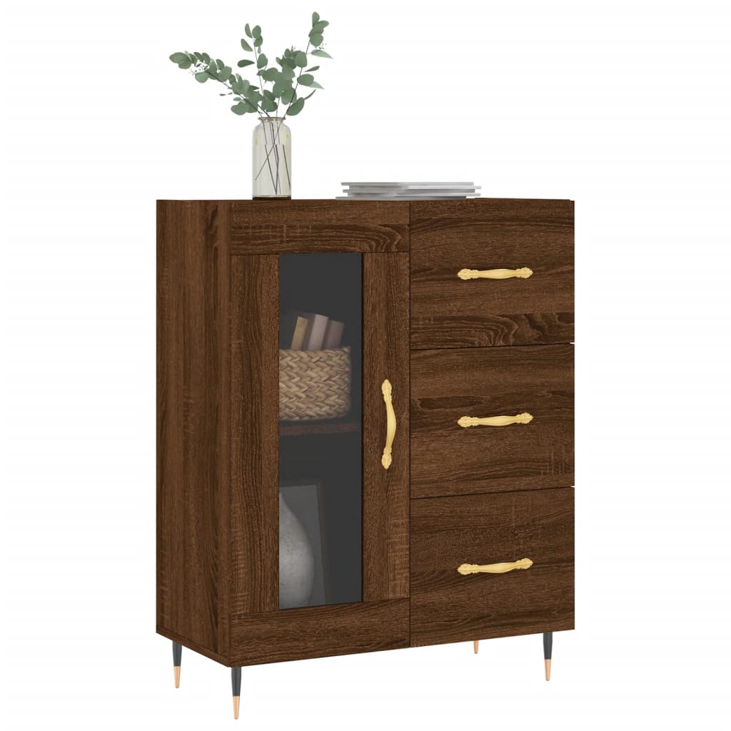 Sideboard Braun Eichen-Optik 69,5x34x90 cm Holzwerkstoff - Pazzar.ch