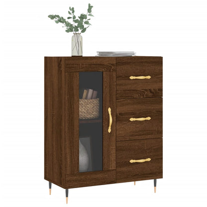 Sideboard Braun Eichen-Optik 69,5x34x90 cm Holzwerkstoff - Pazzar.ch