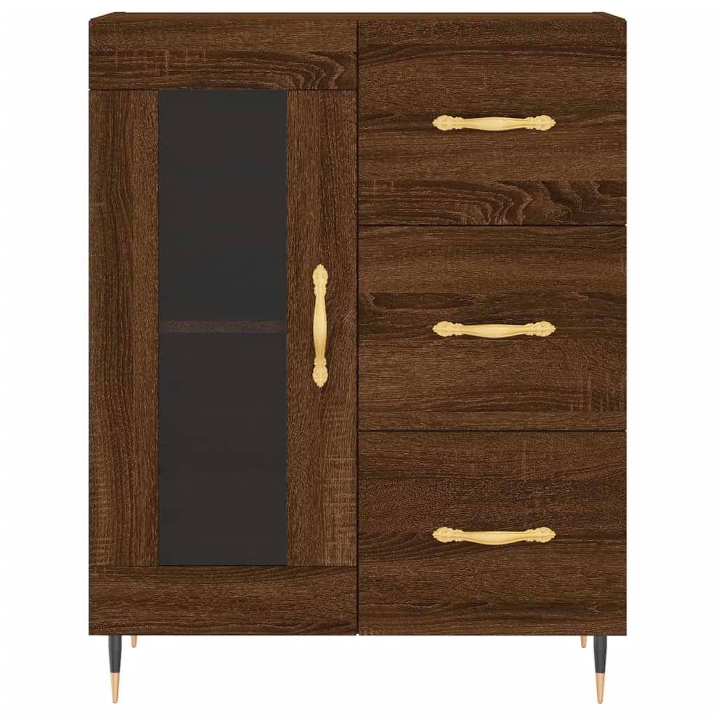 Sideboard Braun Eichen-Optik 69,5x34x90 cm Holzwerkstoff - Pazzar.ch