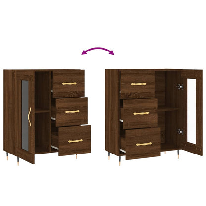 Sideboard Braun Eichen-Optik 69,5x34x90 cm Holzwerkstoff - Pazzar.ch