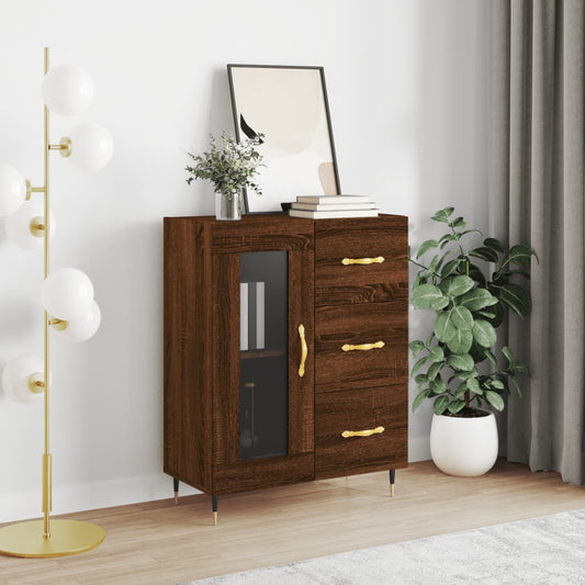 Sideboard Braun Eichen-Optik 69,5x34x90 cm Holzwerkstoff - Pazzar.ch