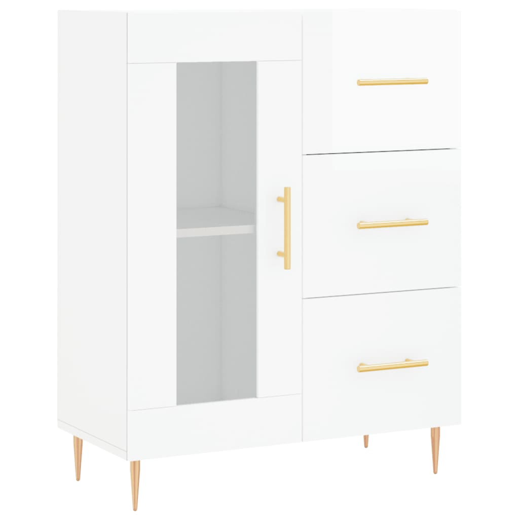 Sideboard Hochglanz-Weiß 69,5x34x90 cm Holzwerkstoff - Pazzar.ch