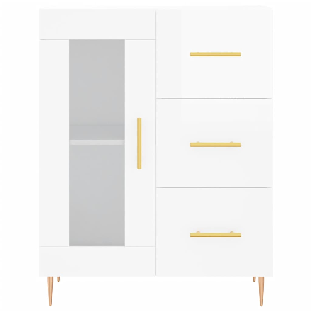 Sideboard Hochglanz-Weiß 69,5x34x90 cm Holzwerkstoff - Pazzar.ch