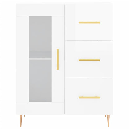 Sideboard Hochglanz-Weiß 69,5x34x90 cm Holzwerkstoff - Pazzar.ch