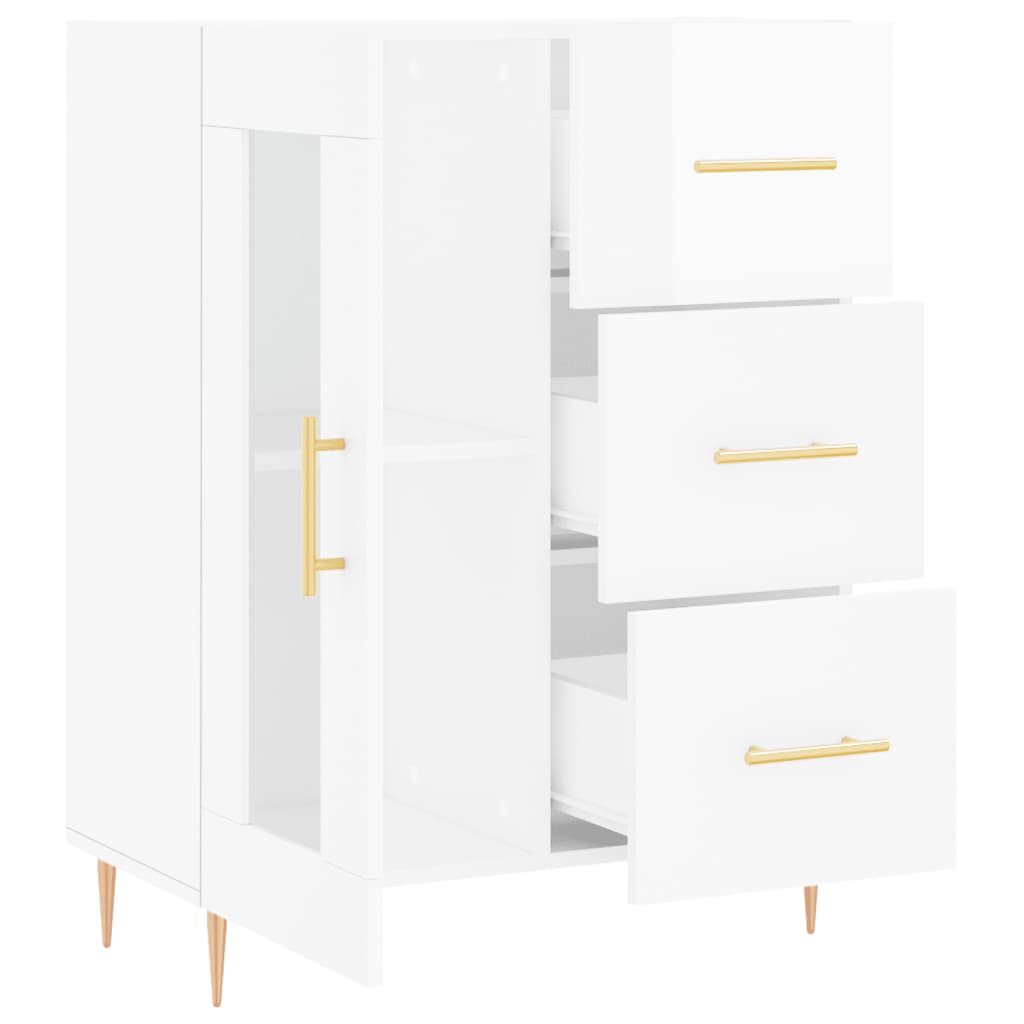 Sideboard Hochglanz-Weiß 69,5x34x90 cm Holzwerkstoff - Pazzar.ch