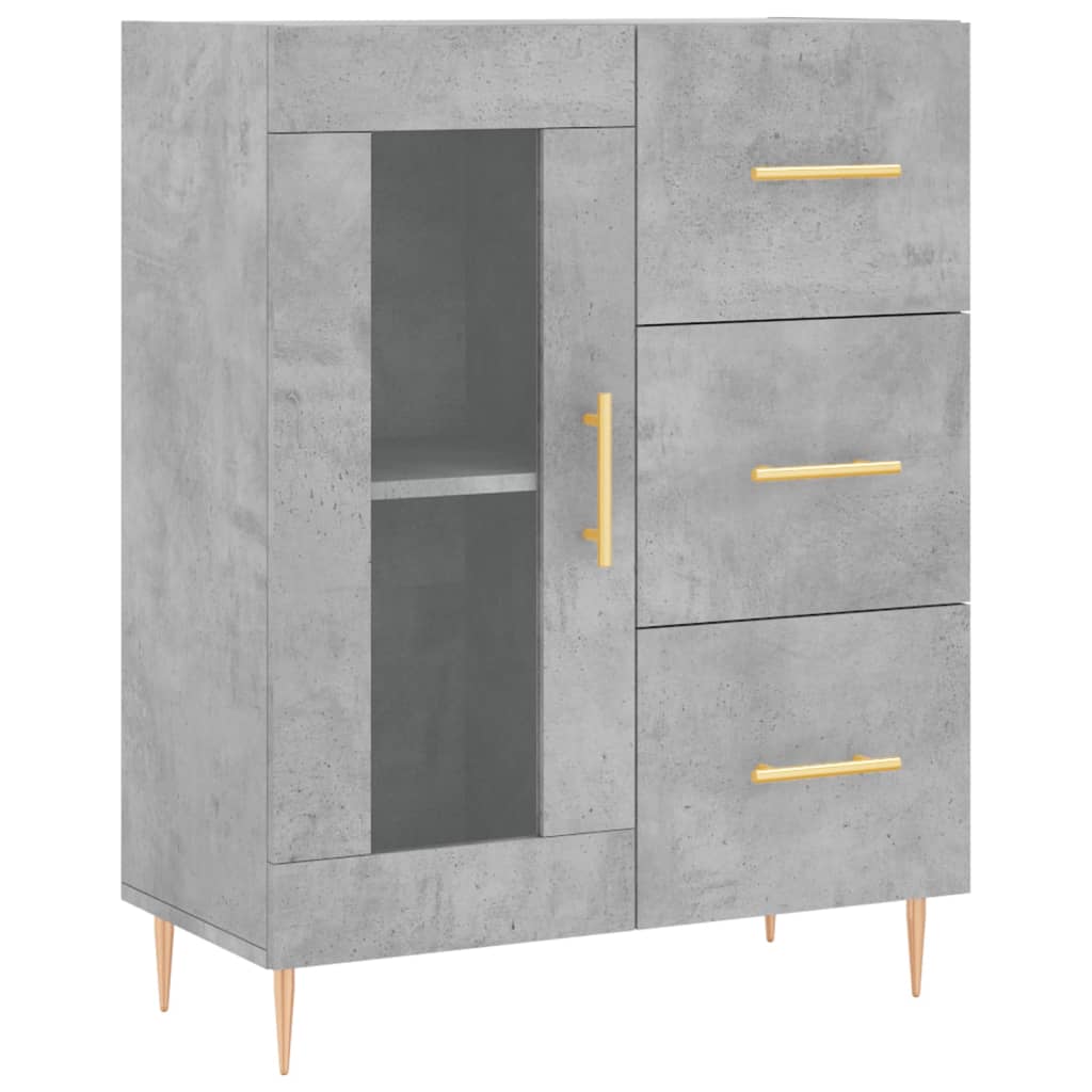 Sideboard Betongrau 69,5x34x90 cm Holzwerkstoff - Pazzar.ch