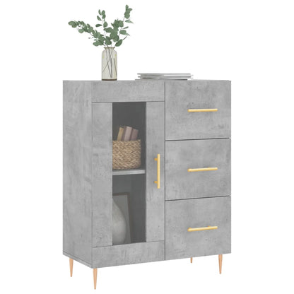 Sideboard Betongrau 69,5x34x90 cm Holzwerkstoff - Pazzar.ch