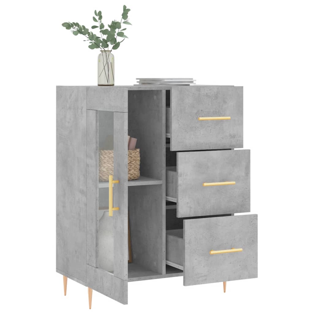 Sideboard Betongrau 69,5x34x90 cm Holzwerkstoff - Pazzar.ch