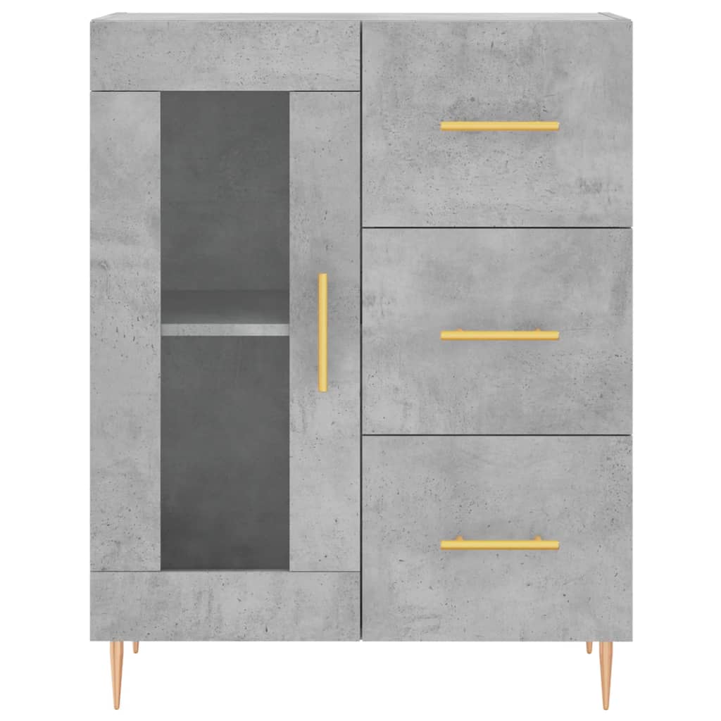 Sideboard Betongrau 69,5x34x90 cm Holzwerkstoff - Pazzar.ch