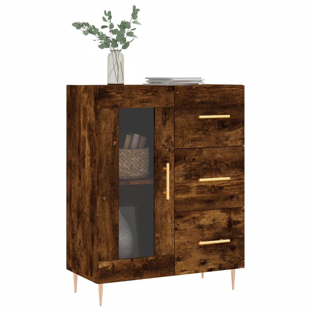 Sideboard Räuchereiche 69,5x34x90 cm Holzwerkstoff - Pazzar.ch