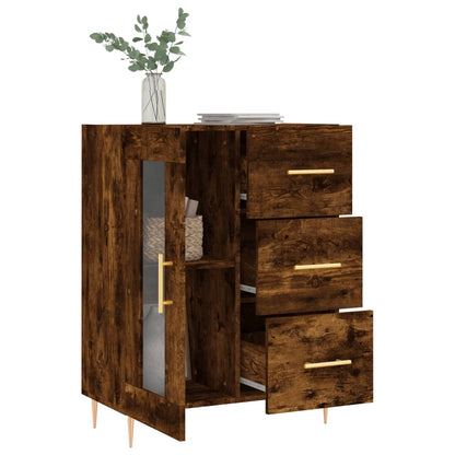 Sideboard Räuchereiche 69,5x34x90 cm Holzwerkstoff - Pazzar.ch