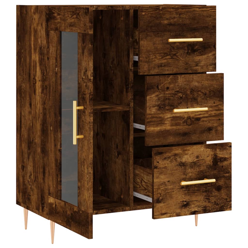 Sideboard Räuchereiche 69,5x34x90 cm Holzwerkstoff - Pazzar.ch