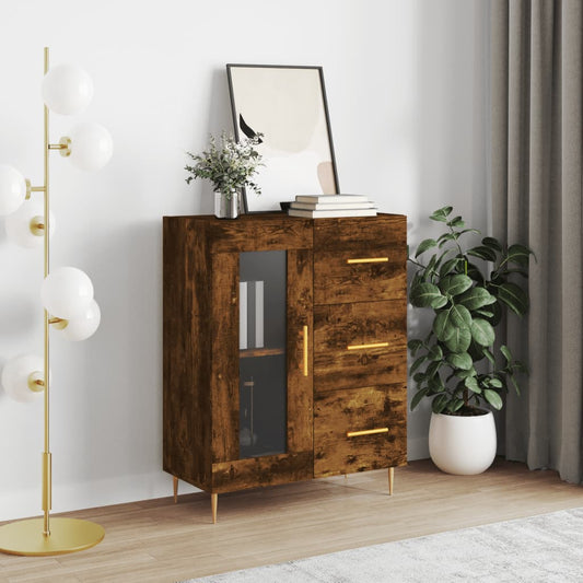 Sideboard Räuchereiche 69,5x34x90 cm Holzwerkstoff - Pazzar.ch