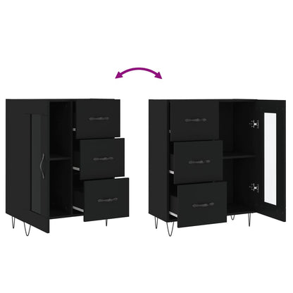 Sideboard Schwarz 69,5x34x90 cm Holzwerkstoff - Pazzar.ch