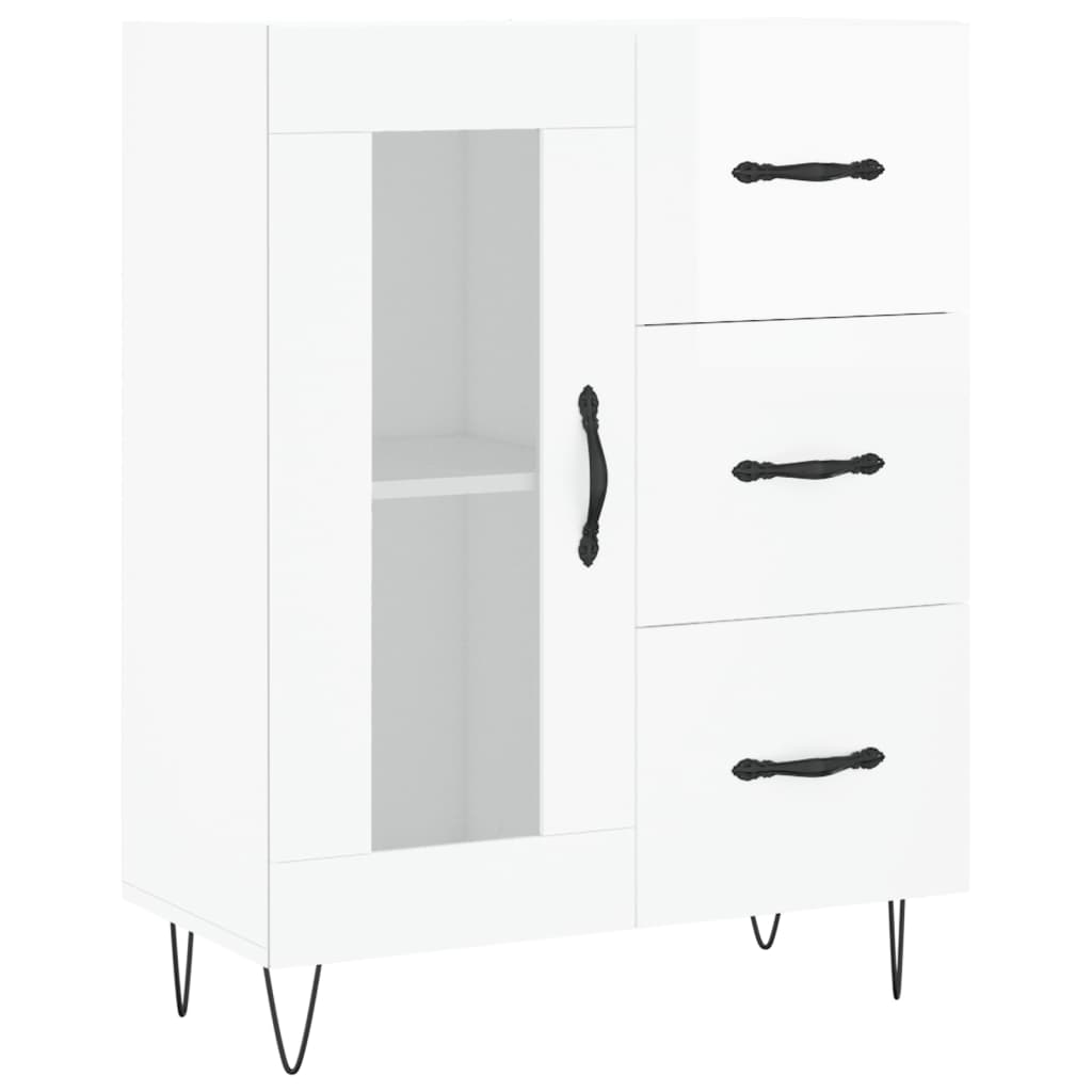 Sideboard Hochglanz-Weiß 69,5x34x90 cm Holzwerkstoff - Pazzar.ch