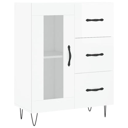 Sideboard Hochglanz-Weiß 69,5x34x90 cm Holzwerkstoff - Pazzar.ch