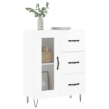 Sideboard Hochglanz-Weiß 69,5x34x90 cm Holzwerkstoff - Pazzar.ch