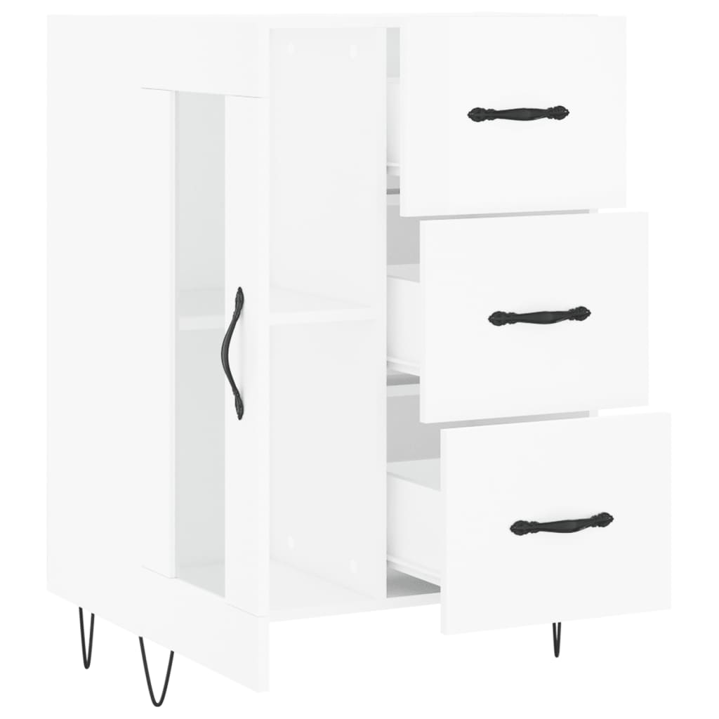 Sideboard Hochglanz-Weiß 69,5x34x90 cm Holzwerkstoff - Pazzar.ch