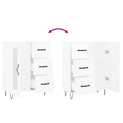 Sideboard Hochglanz-Weiß 69,5x34x90 cm Holzwerkstoff - Pazzar.ch