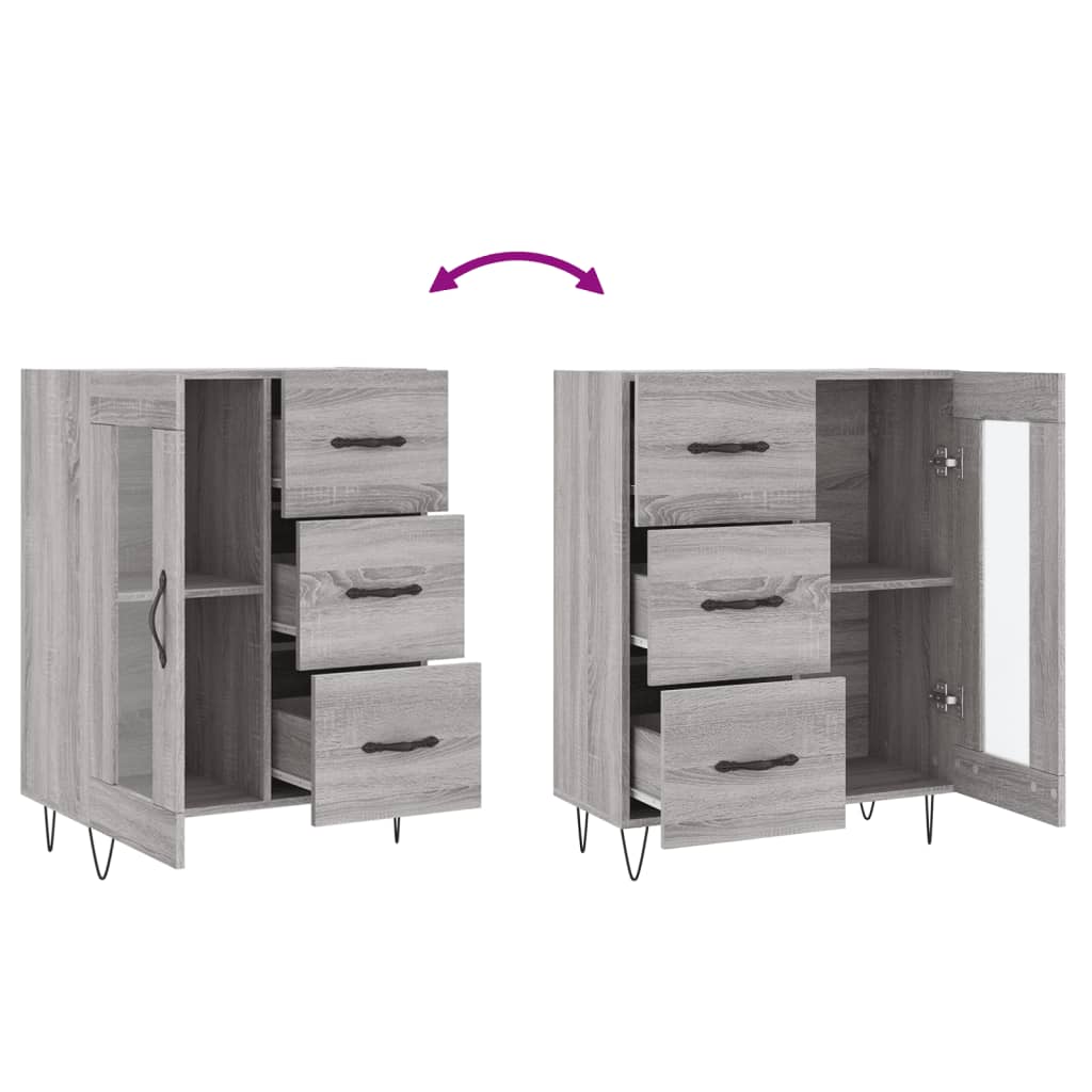Sideboard Grau Sonoma 69,5x34x90 cm Holzwerkstoff - Pazzar.ch